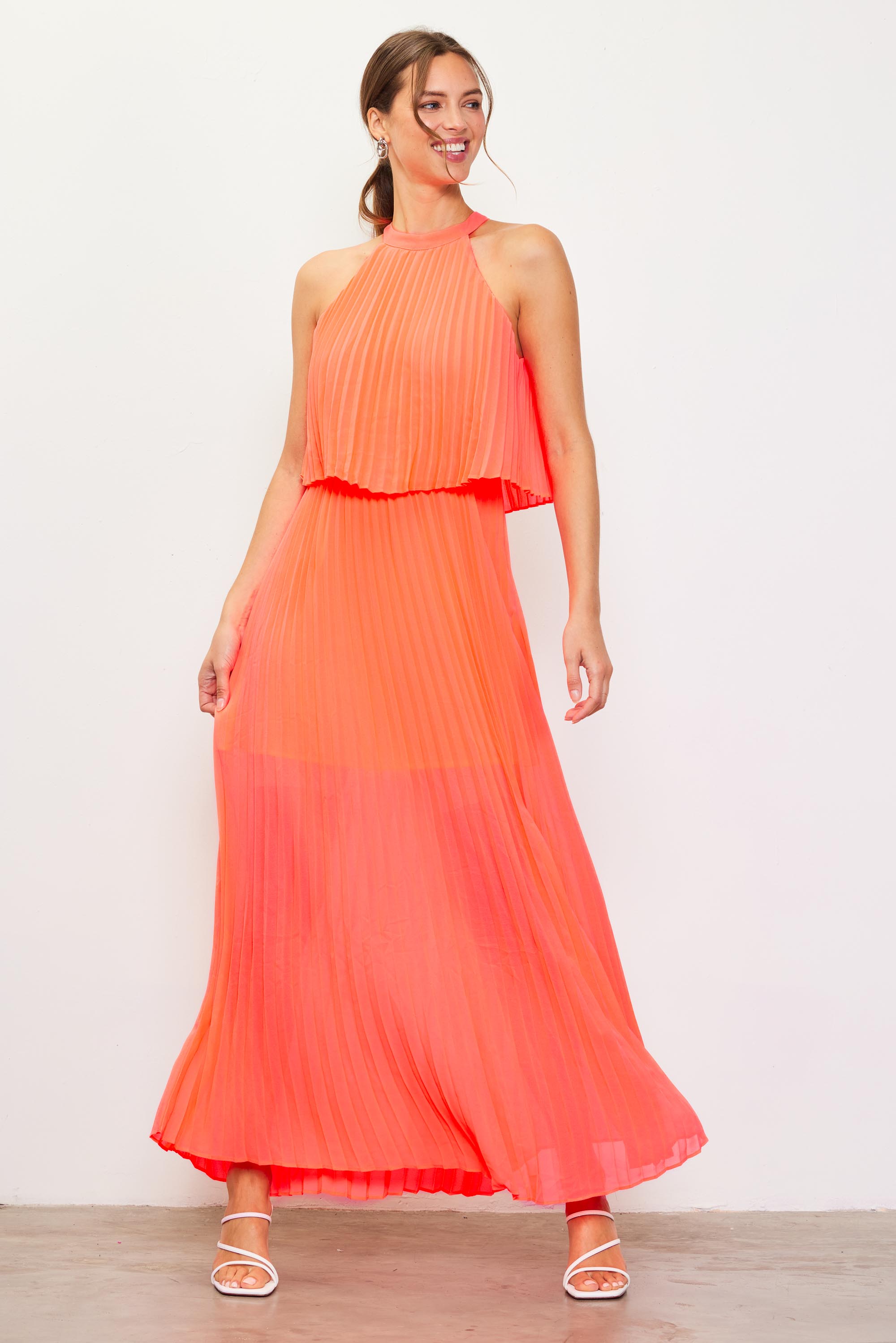 Orange Halter Dress