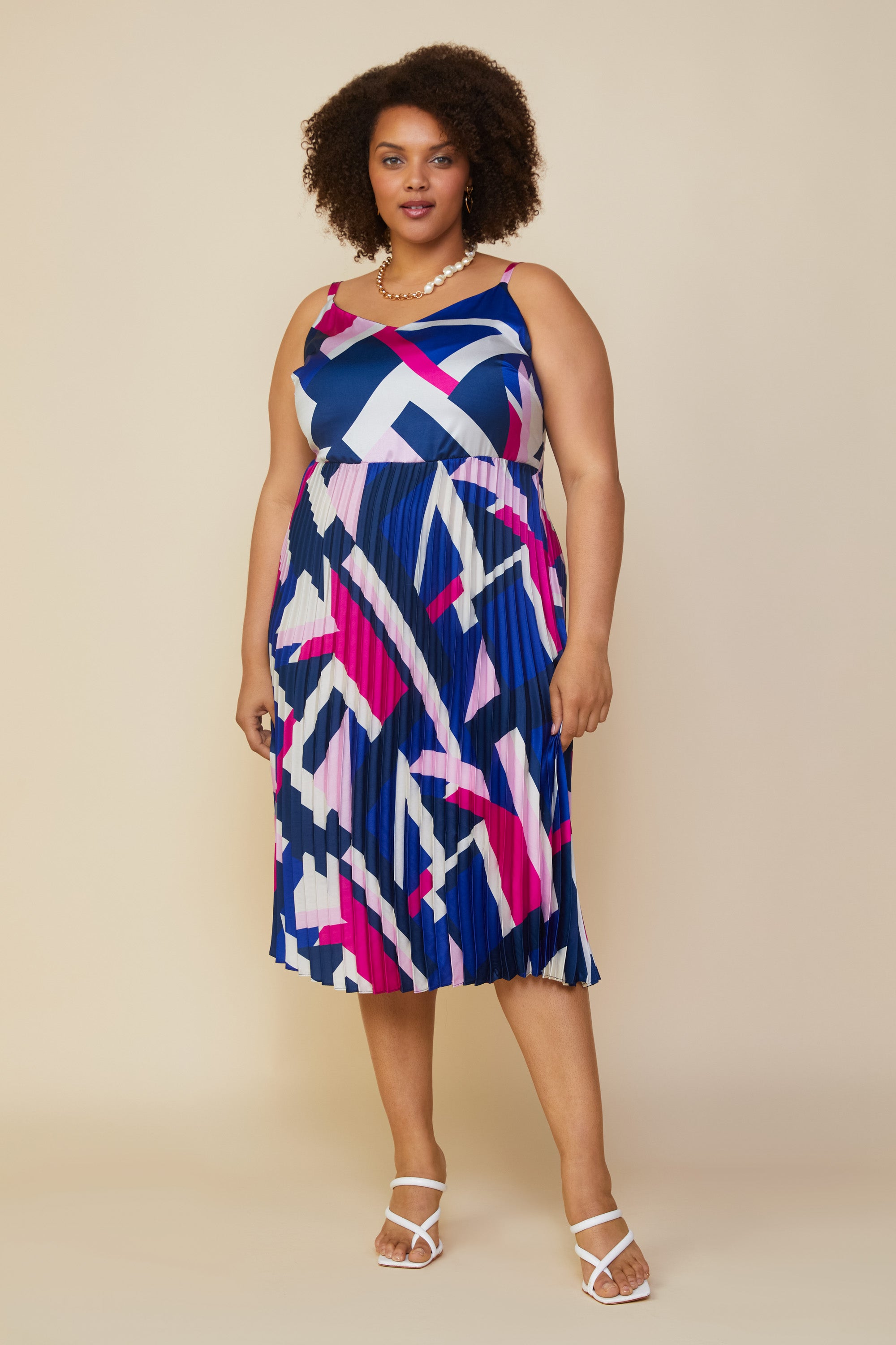 Plus size clearance blue midi dress