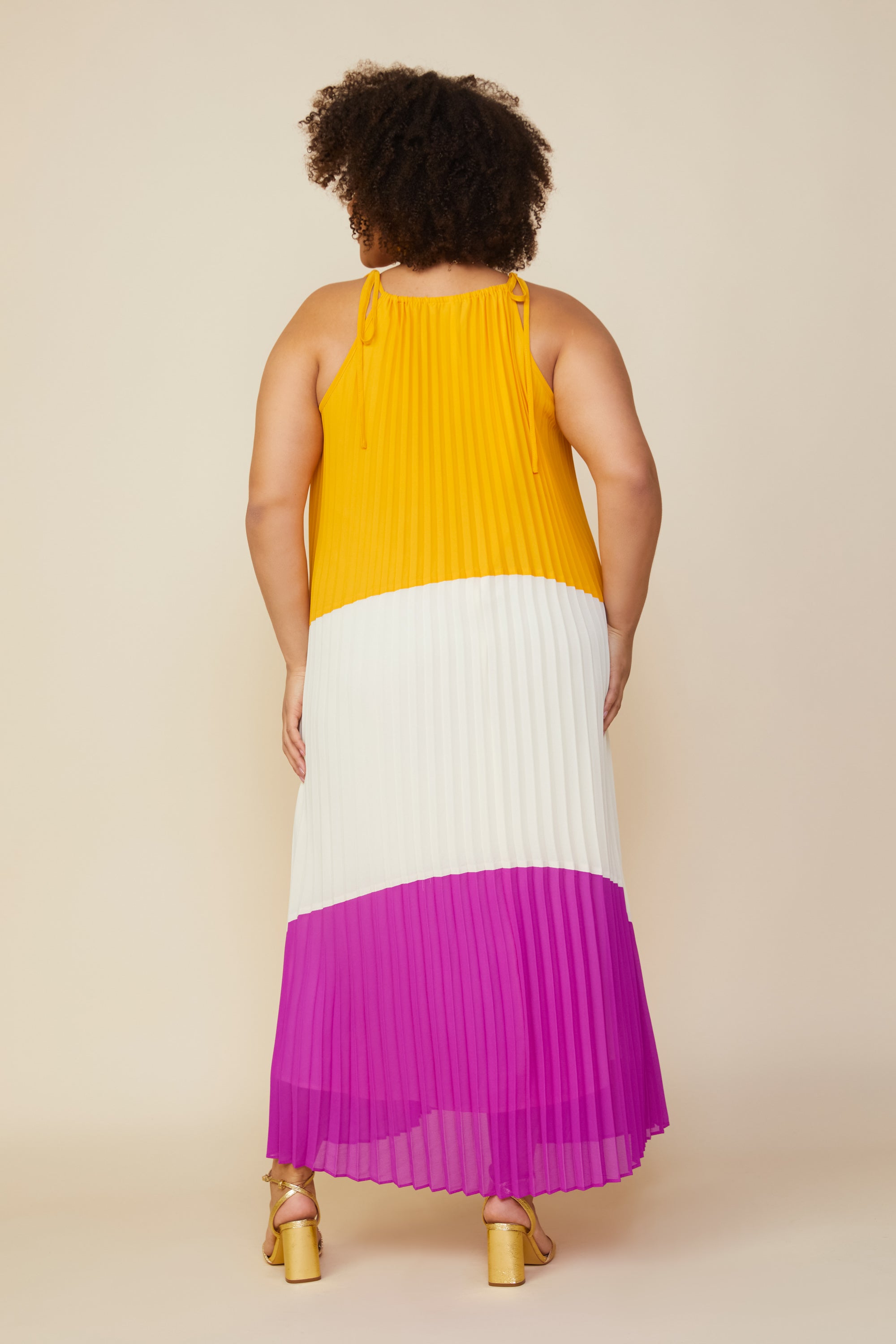  Multicolor Ladies Dresses Sets Colorblock Long Dresses