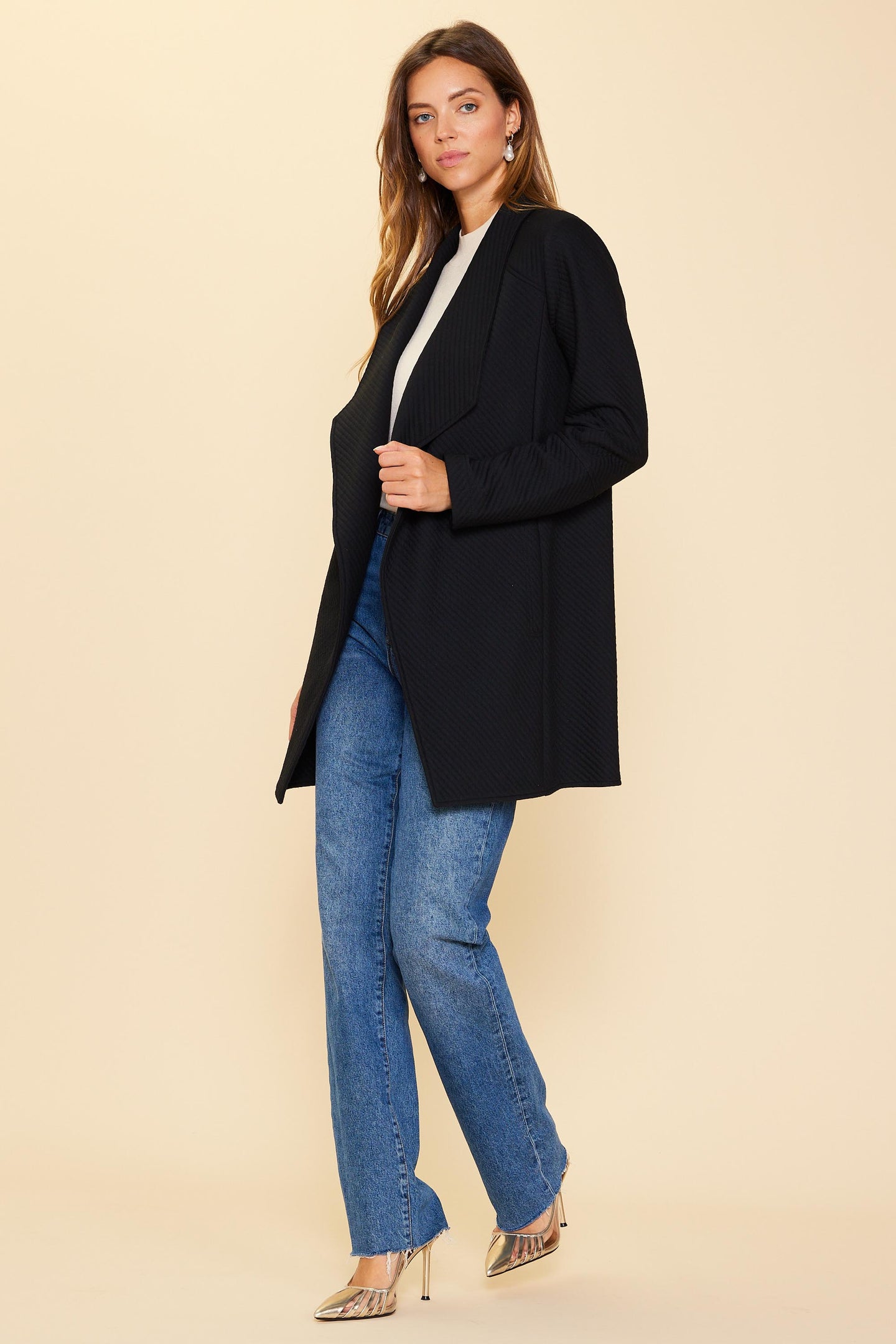 BLUE Front ARE SKIES Cardigan Open –