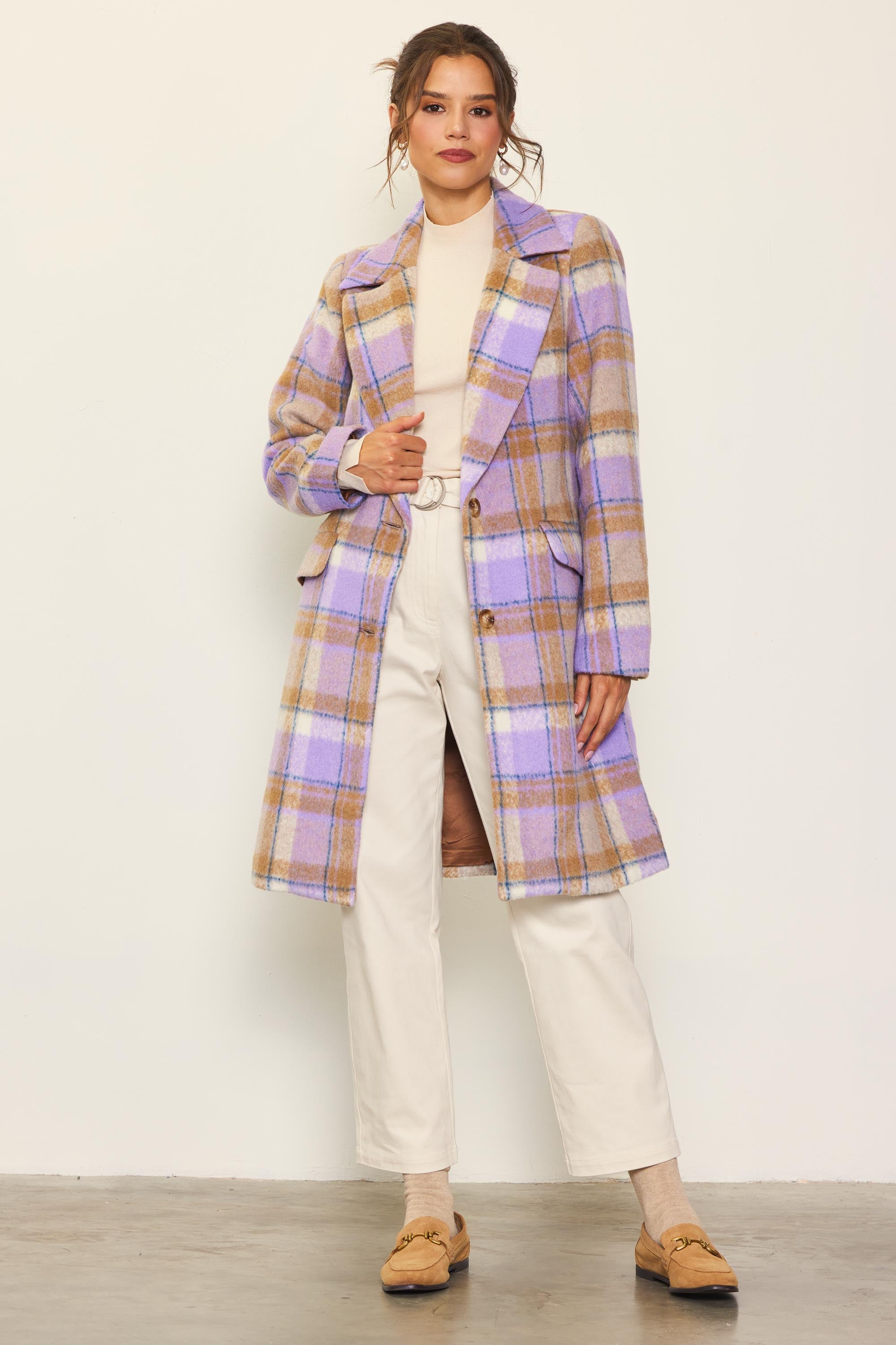 Blue shop plaid coat