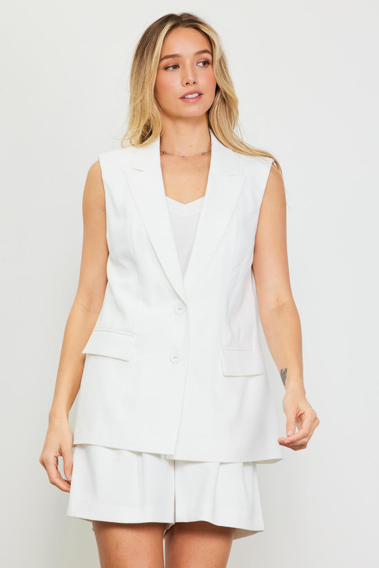 Sleeveless Tailored Blazer