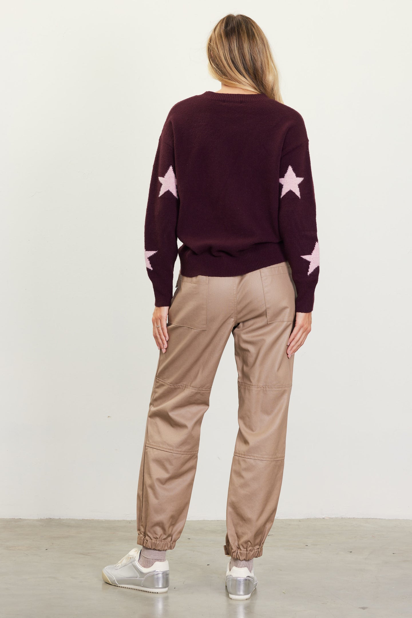 Lurex Star Print Sweater