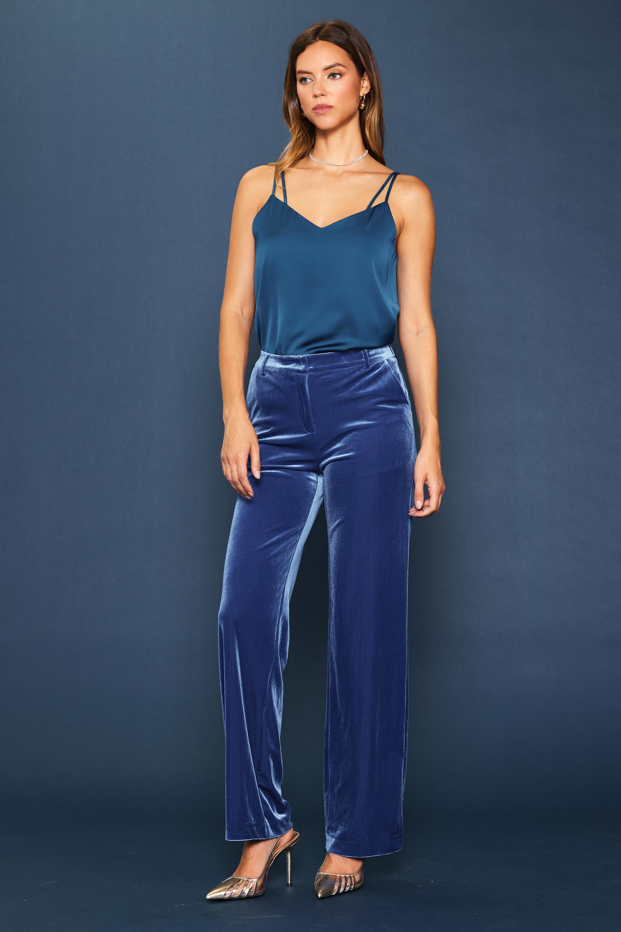 Velvet Wide Leg Pants – SKIES ARE BLUE