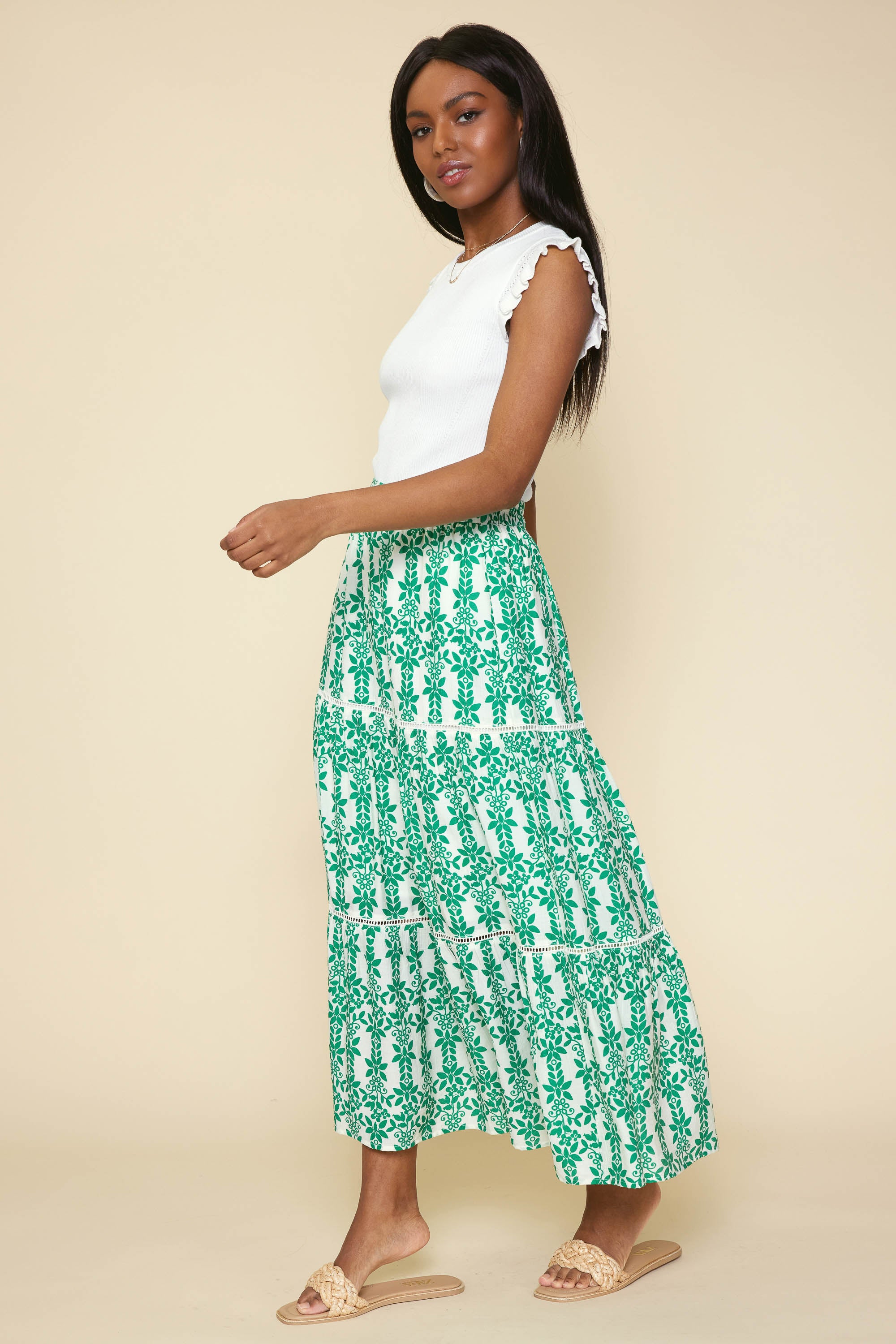 Tiered skirt outlet floral