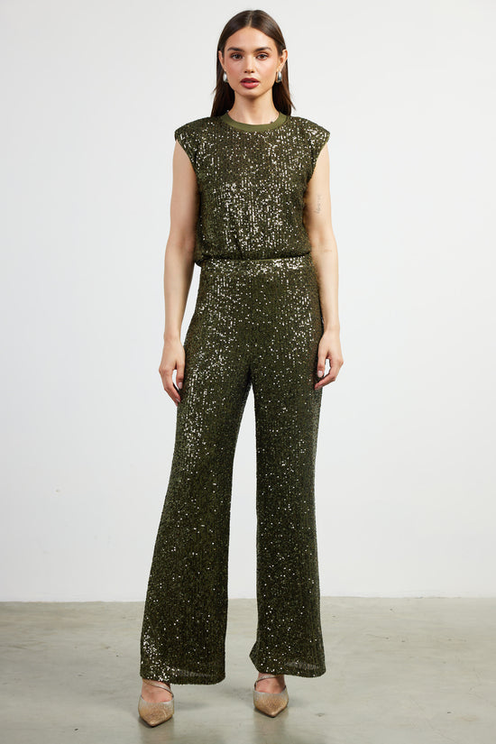 Sequin Flared Pants