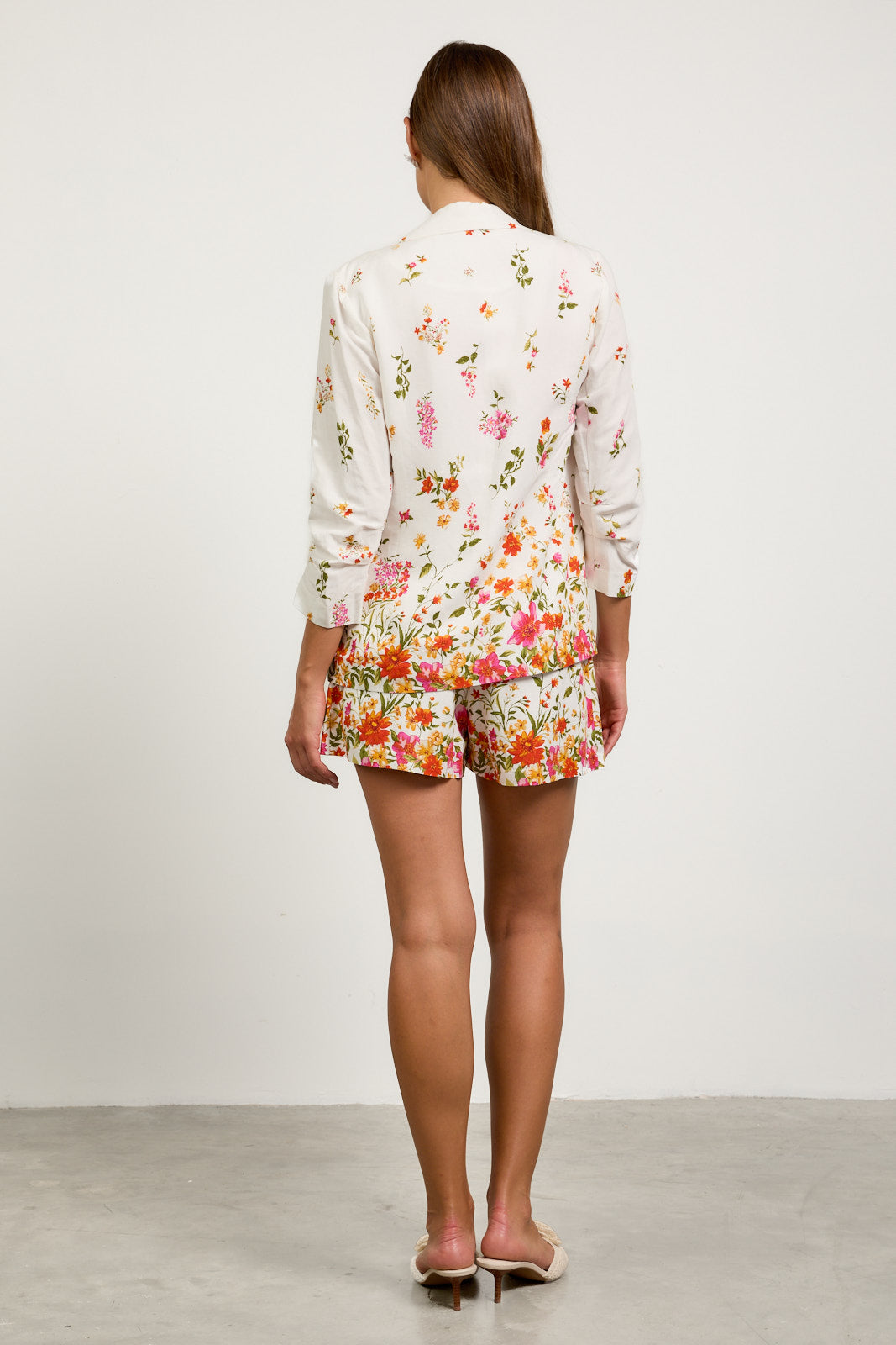 Floral Motif Print Blazer