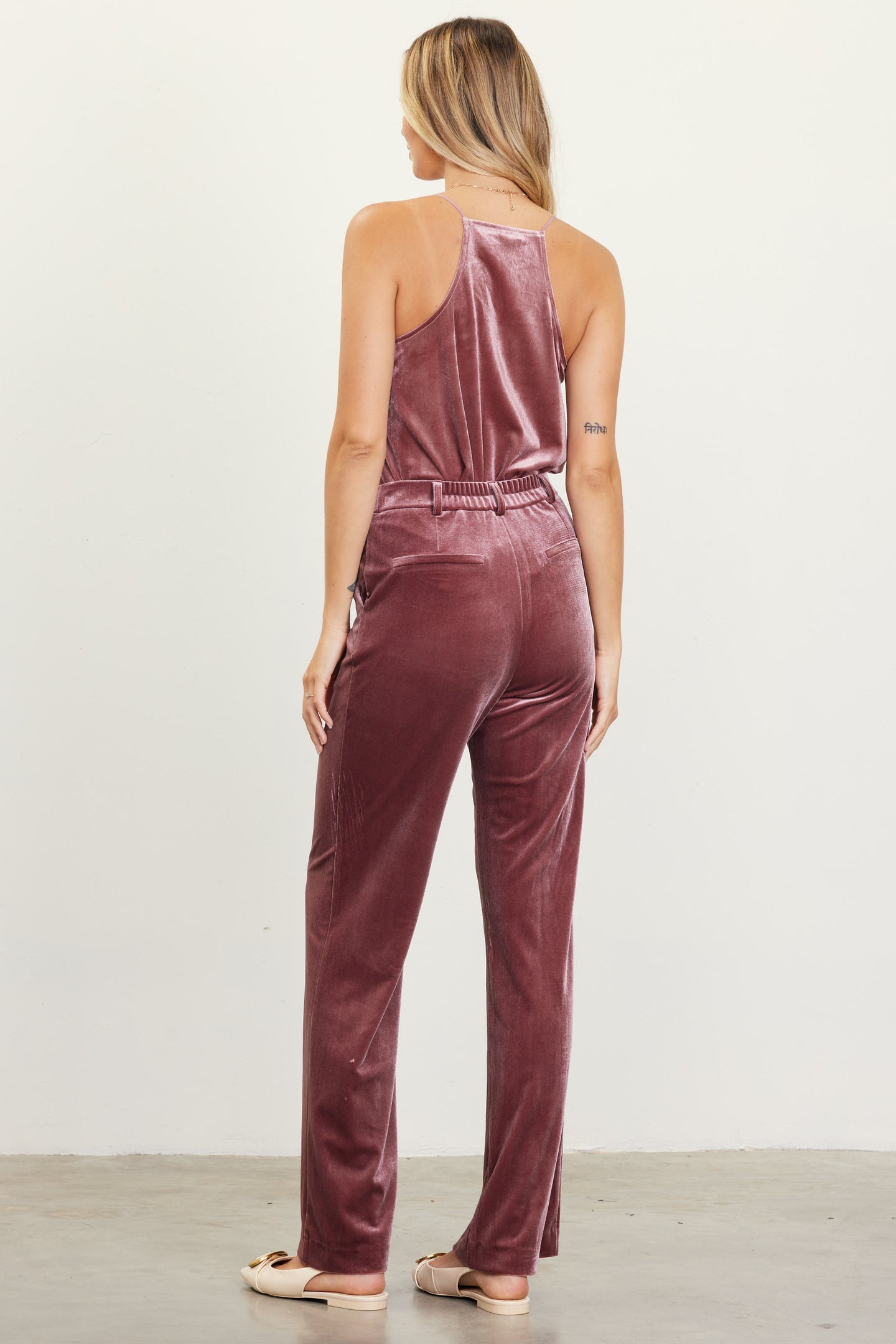 Velvet Wide Leg Pants