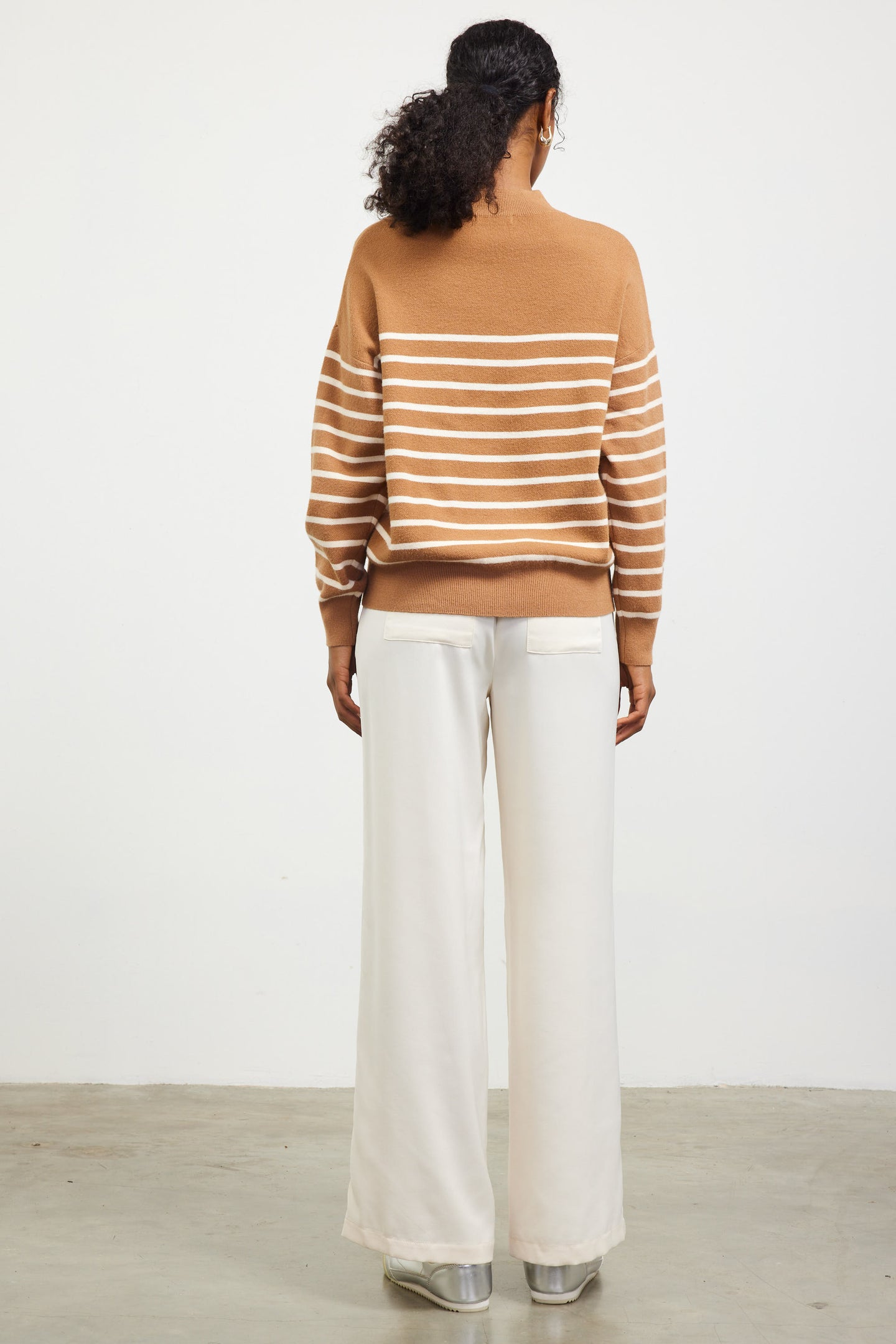 Relaxed Striped Knit Sweater