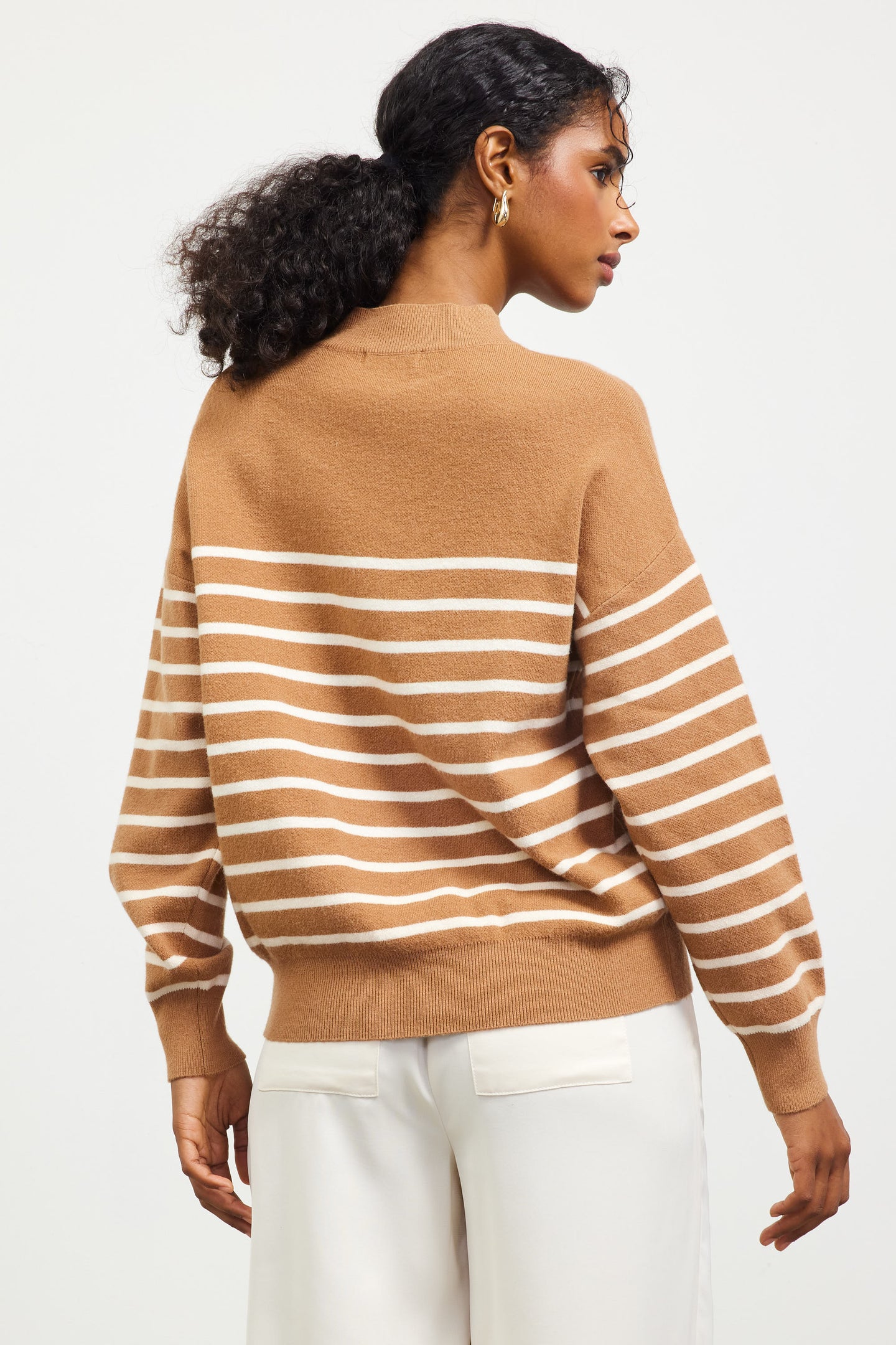 Relaxed Striped Knit Sweater