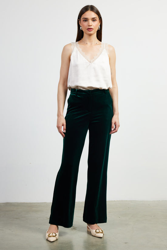 Velvet Wide Leg Pants