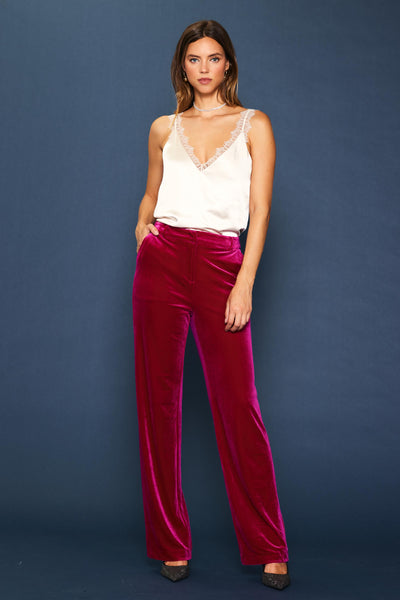 Velvet Wide Leg Pants – SKIES ARE BLUE