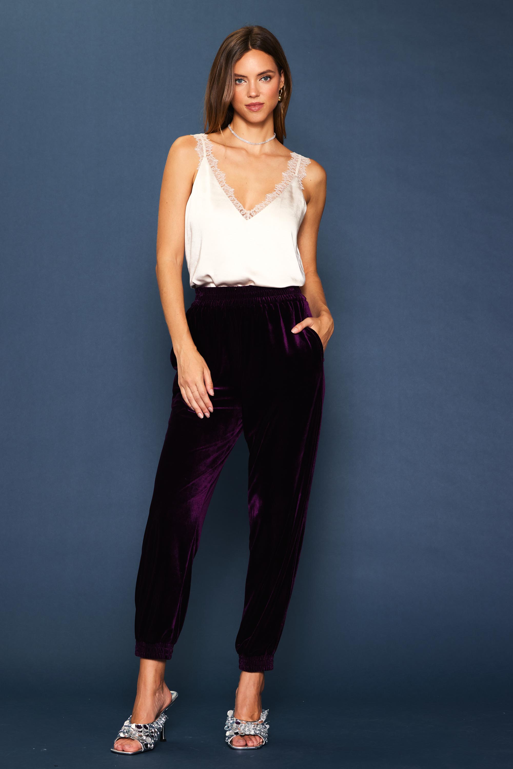 Velvet jogger cheap