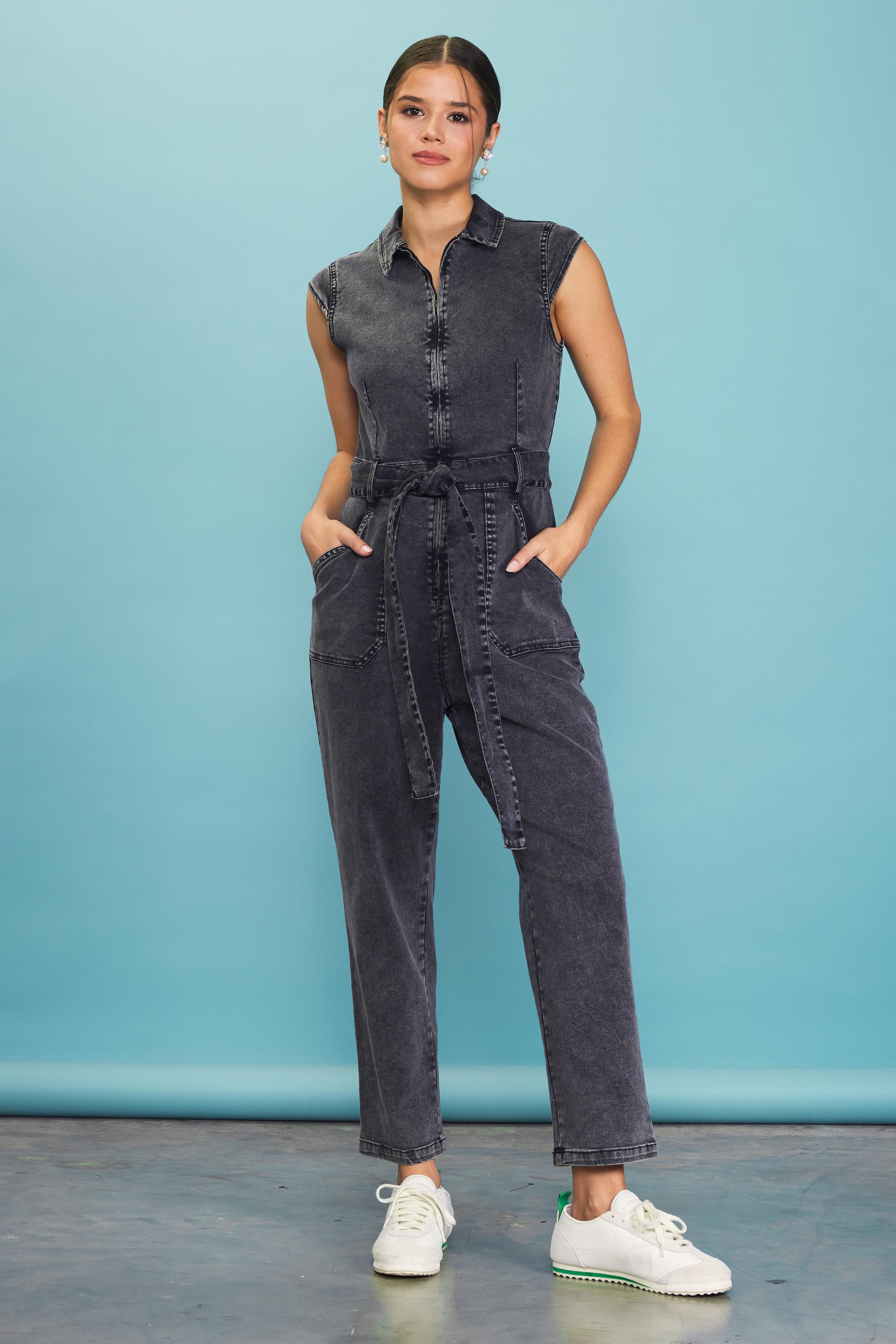 Blue jean jumpsuit online