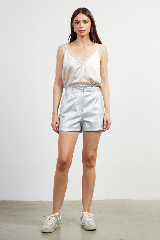 Shimmery Paperbag Shorts