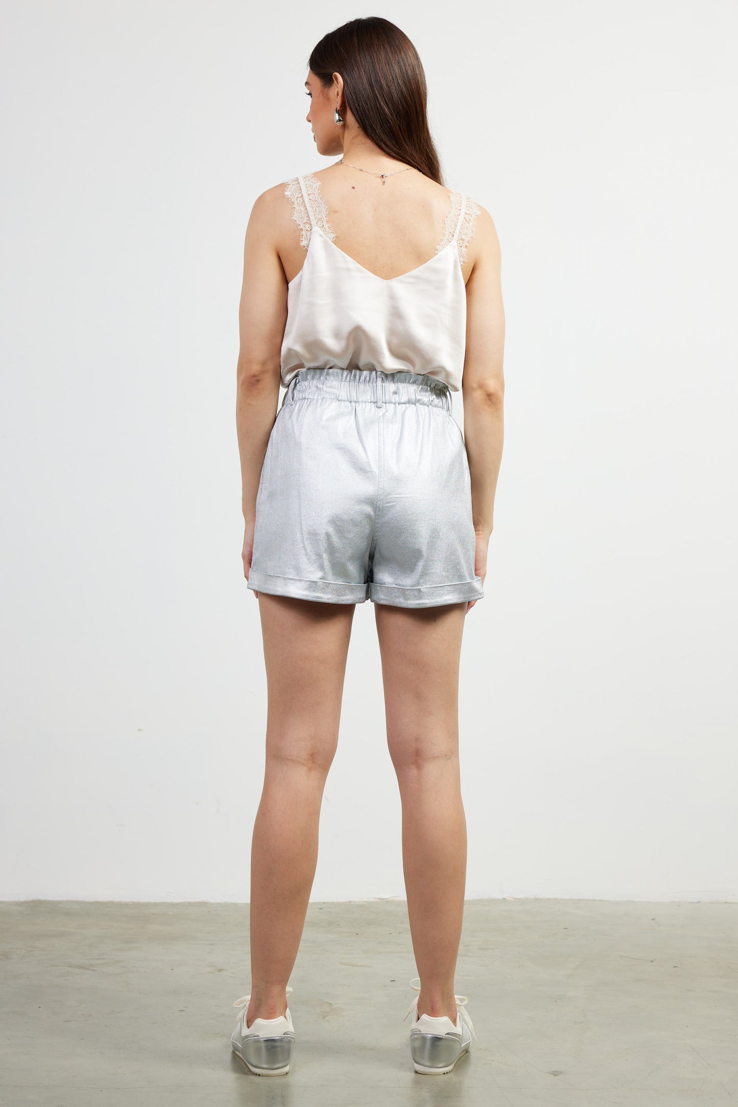 Shimmery Paperbag Shorts