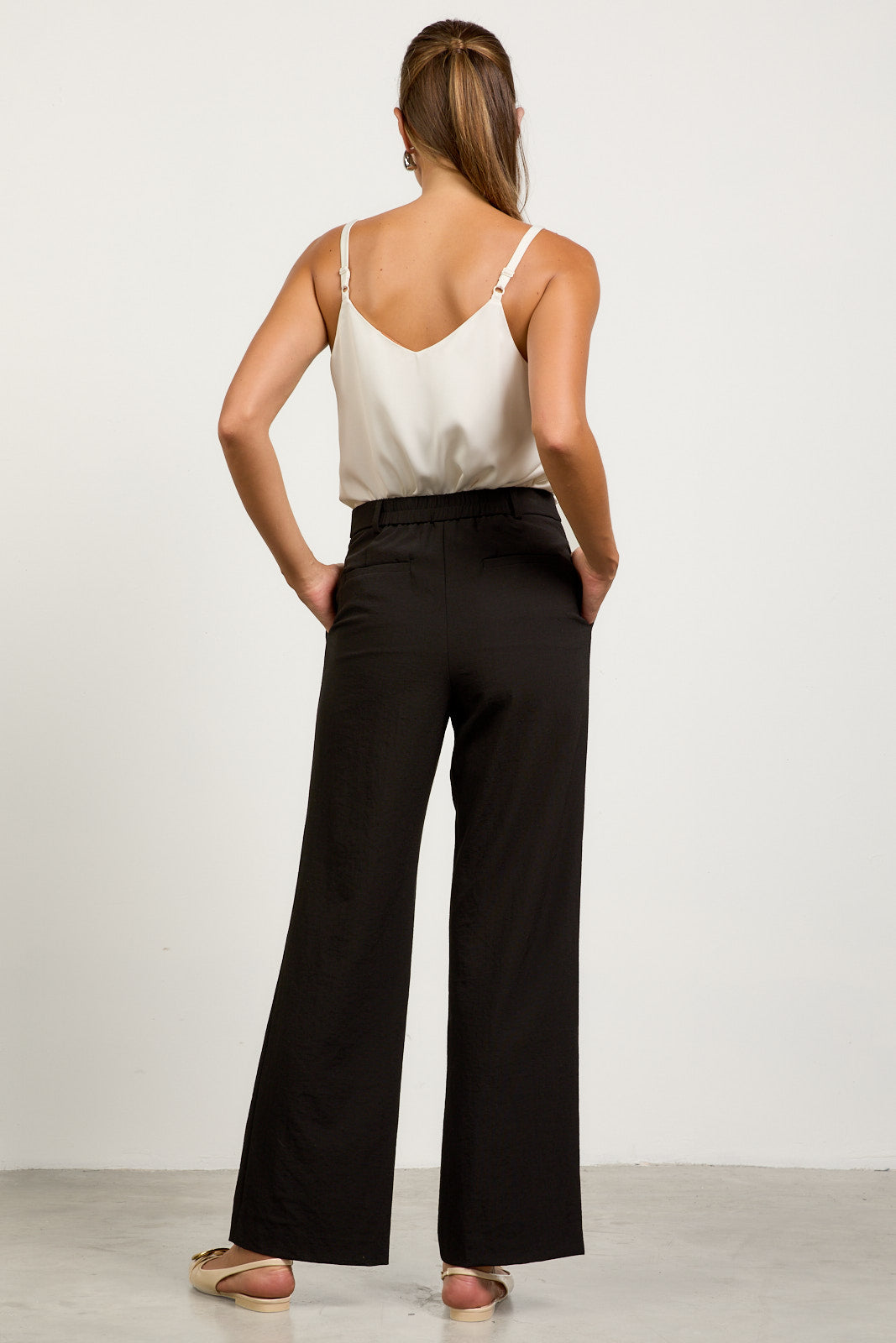 Pleated Wide Leg Pants