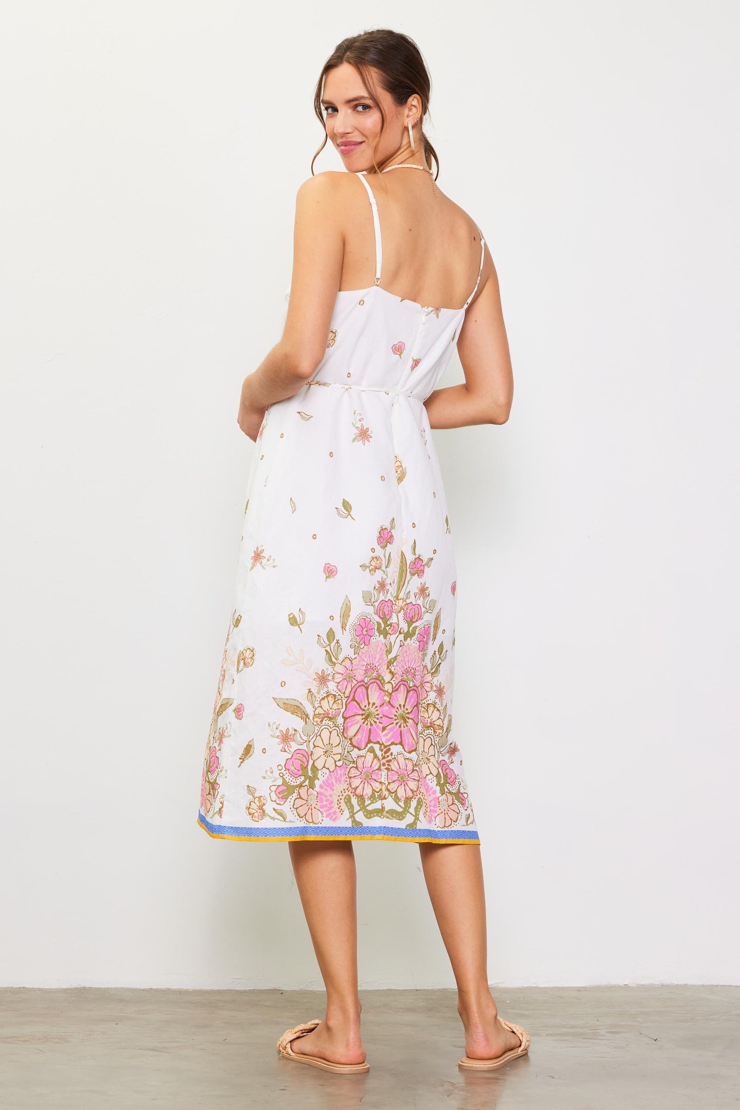 Lanya Floral Print Midi Dress