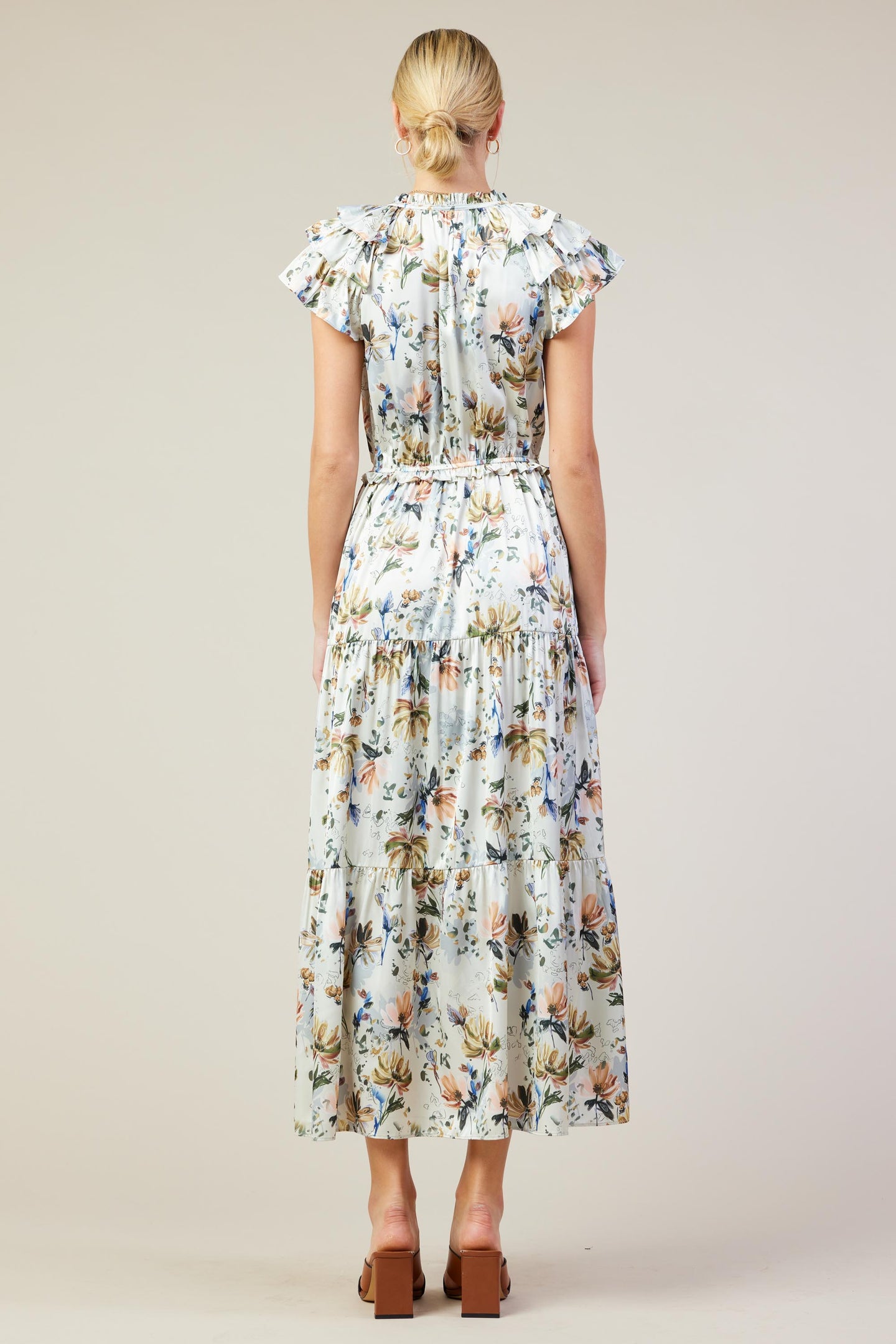 Amani Floral Print Sleeveless Maxi Dress