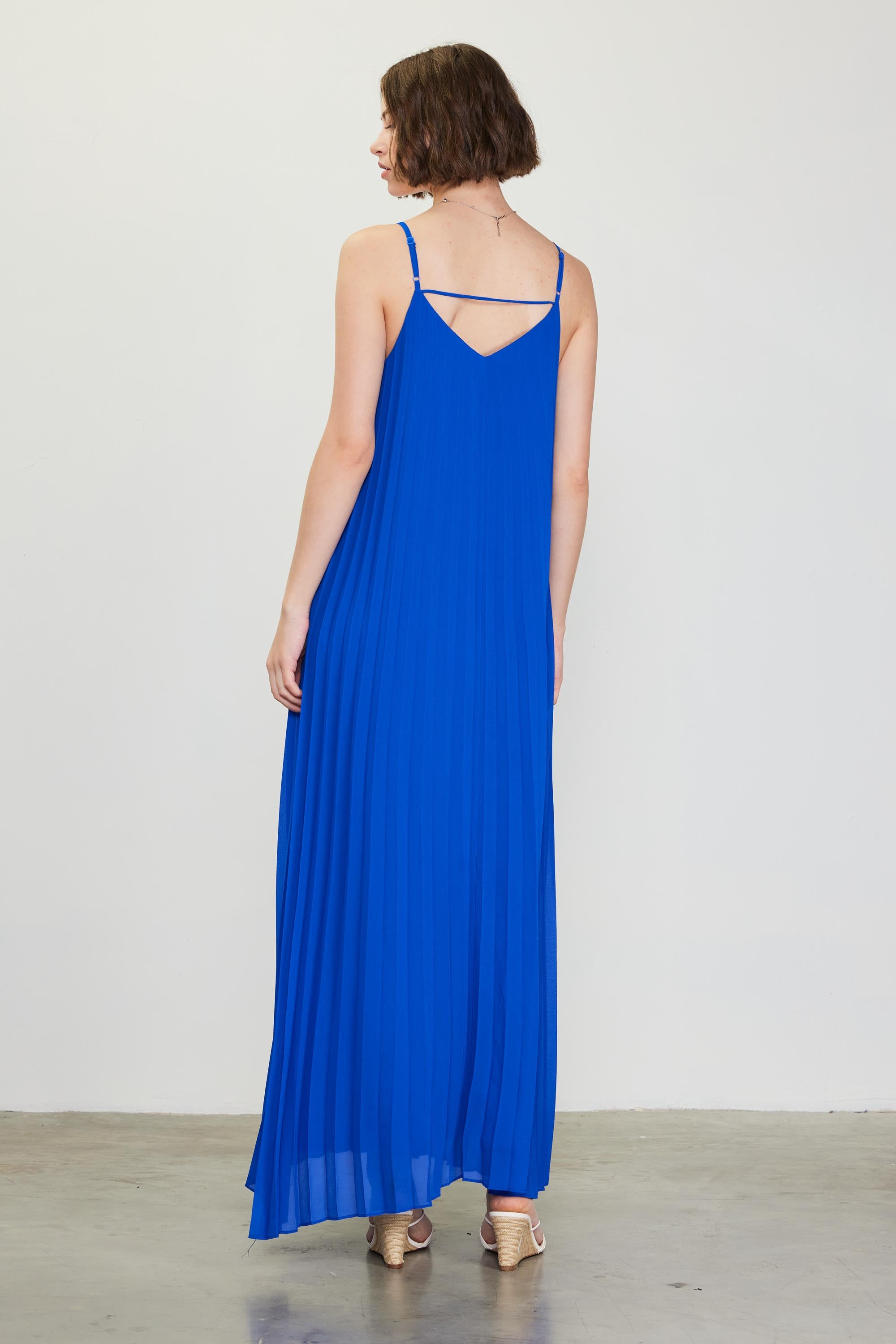 Pleated Maxi Dress – SKIES ARE BLUE