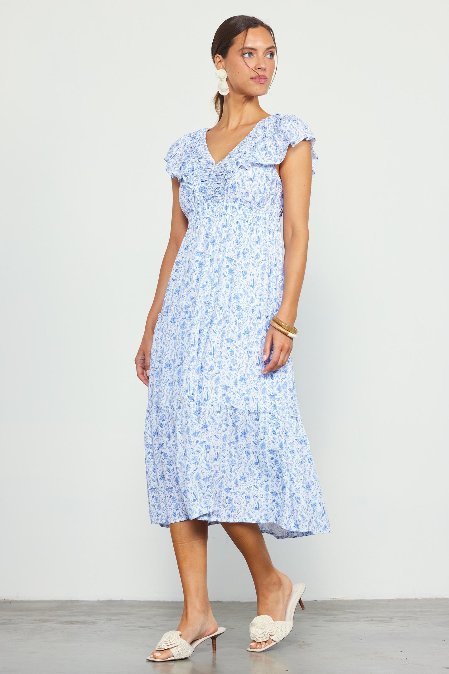 Darcy Floral Print Midi Dress