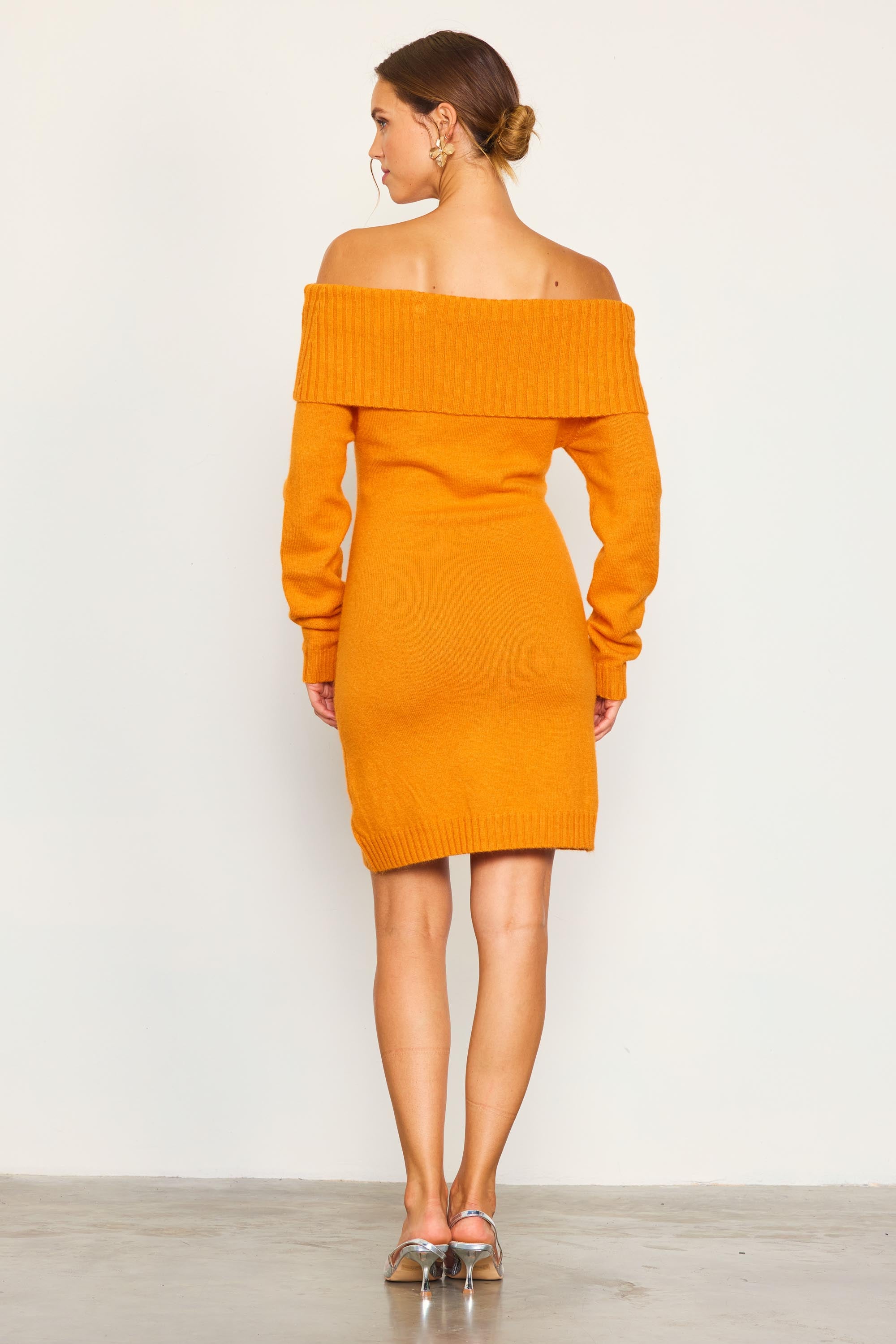 Off the shoulder shop mini sweater dress