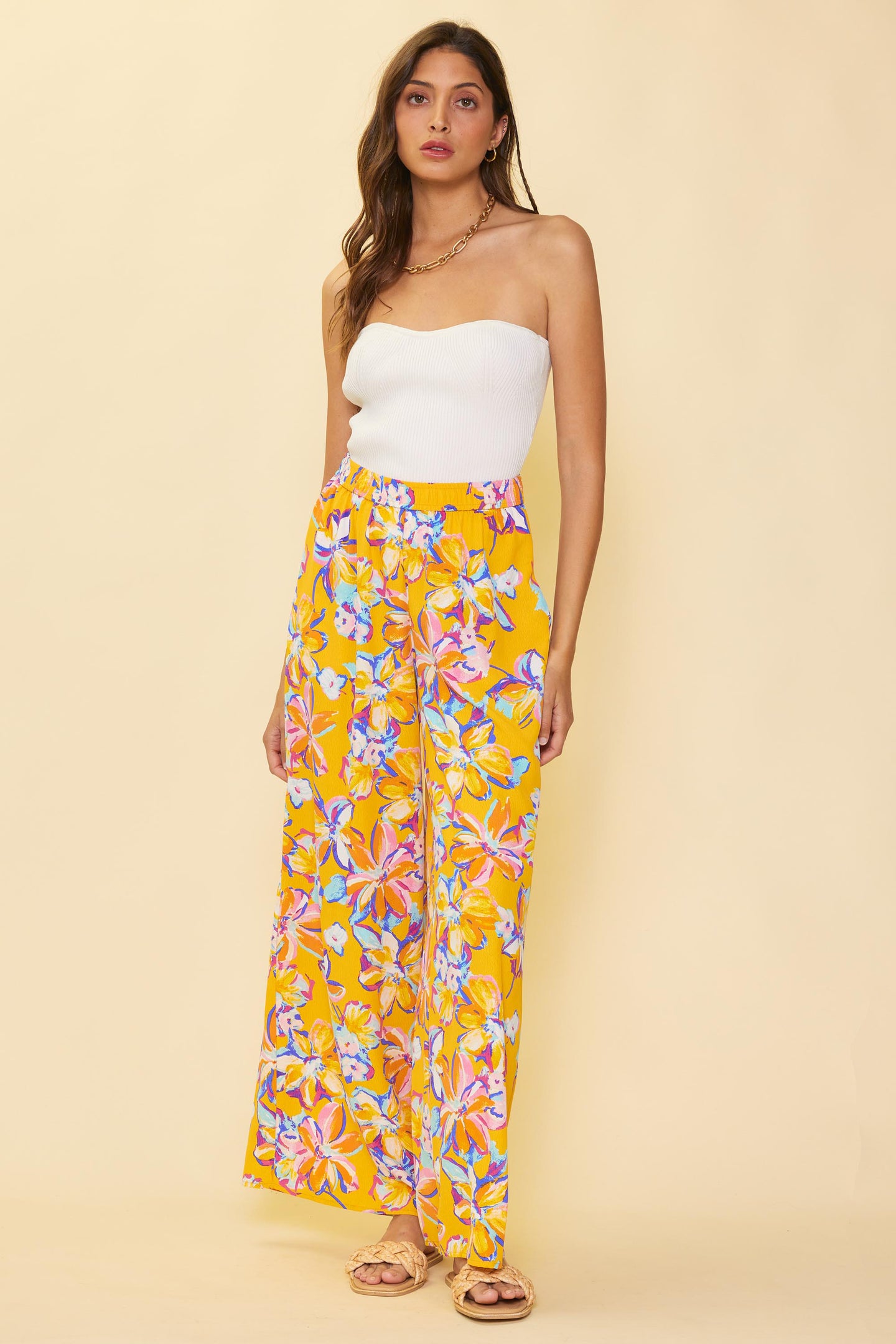 BLUE FLORAL Print Palazzo Pants. Comfy Formal Events/ Cruise