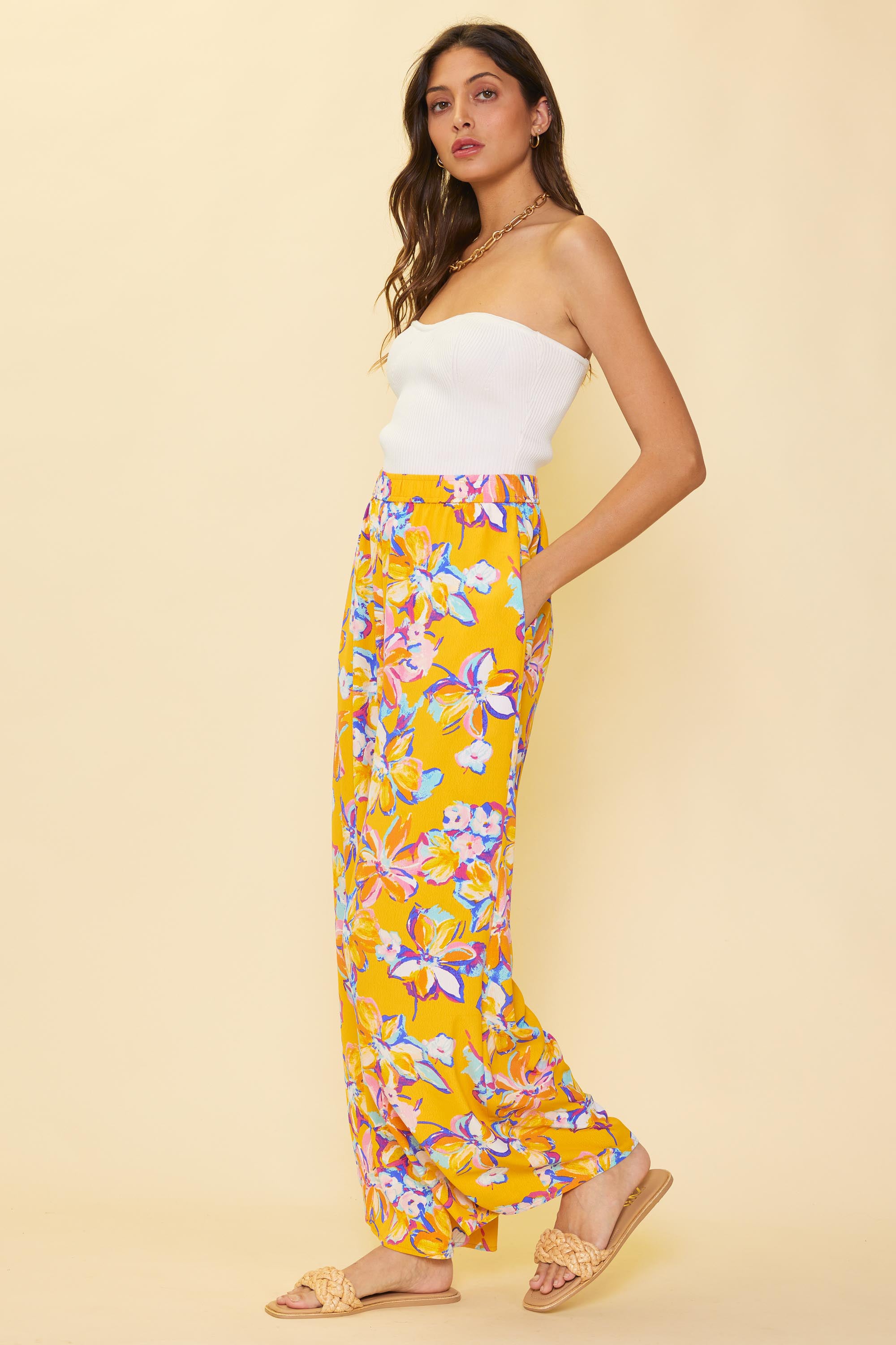 Floral 2 Piece Set, Trousers And Long Sleeve Top - Trend Store