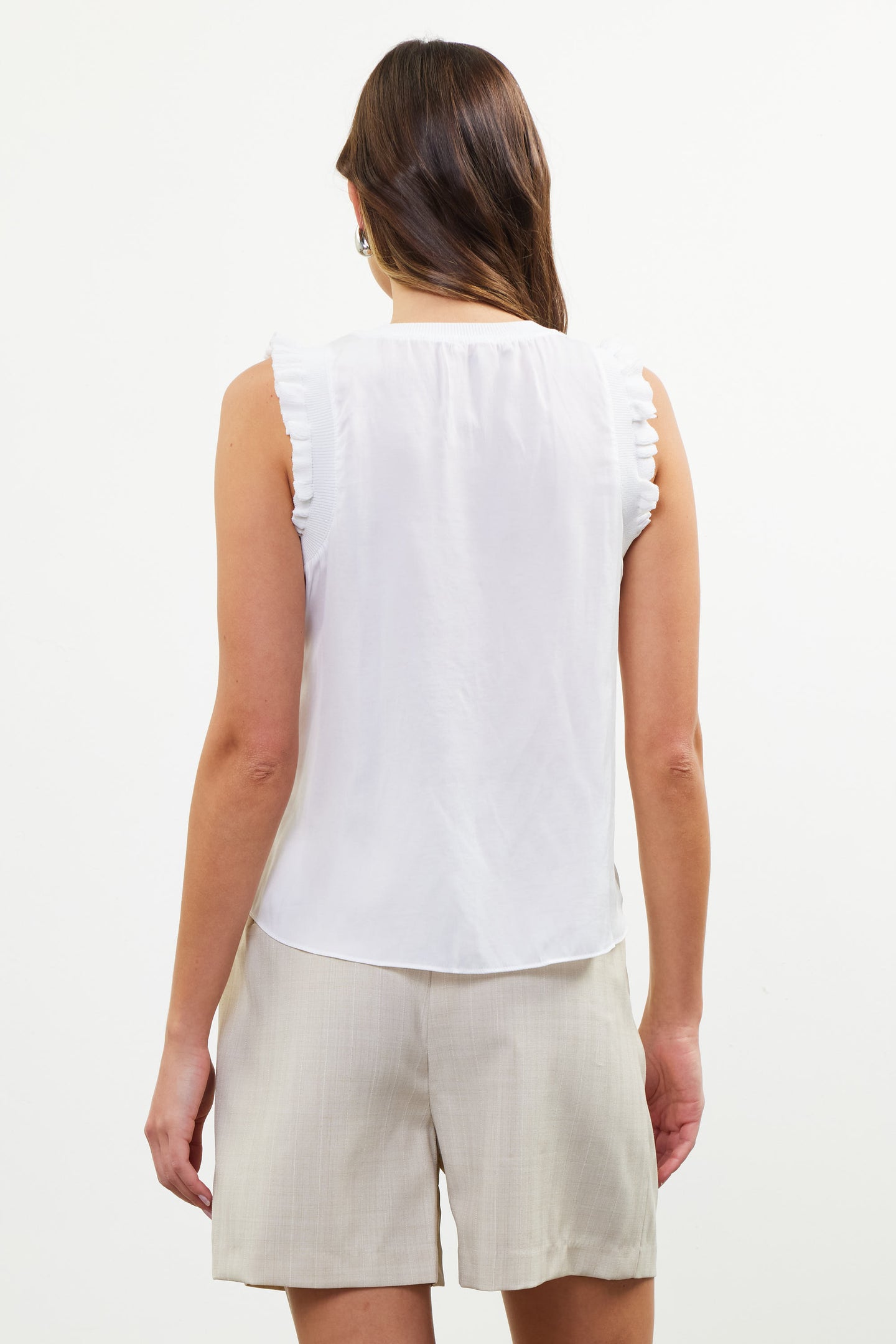 Ruffle Detail Woven Top