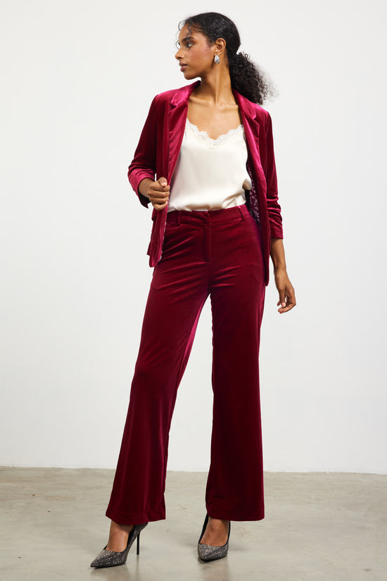 Velvet Wide Leg Pants