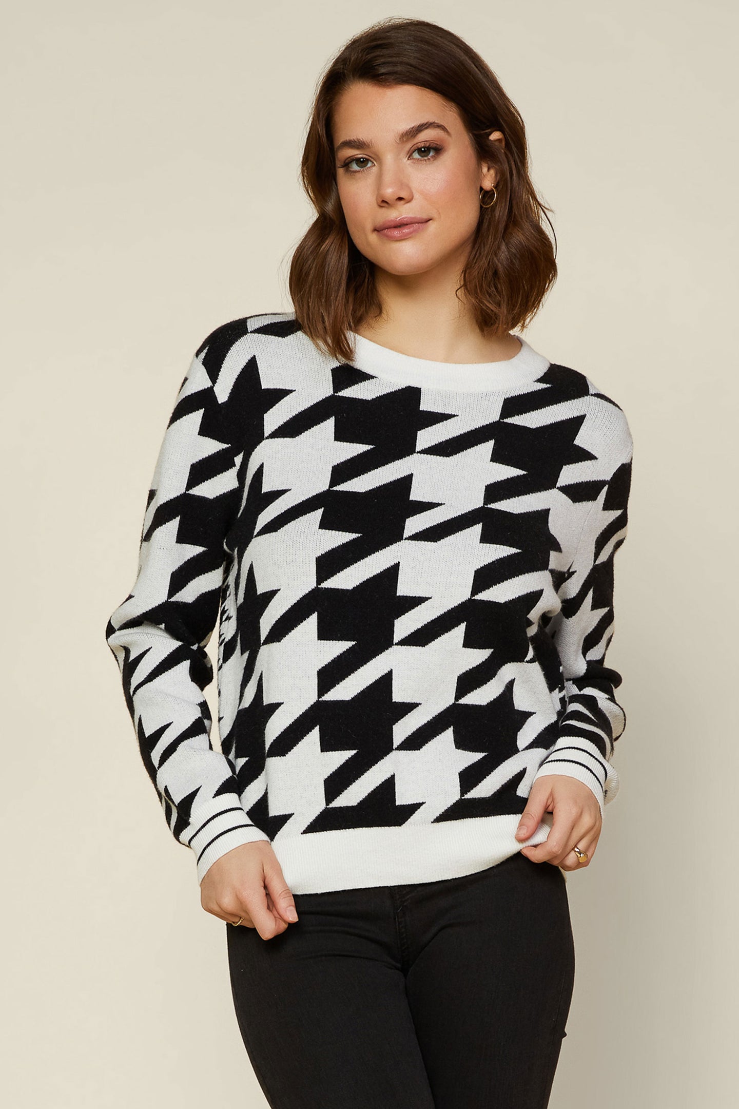 Herringbone Crewneck Sweater