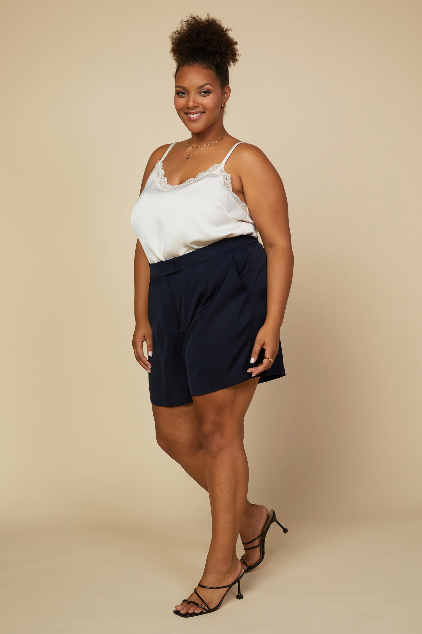 Plus size shop navy blue shorts