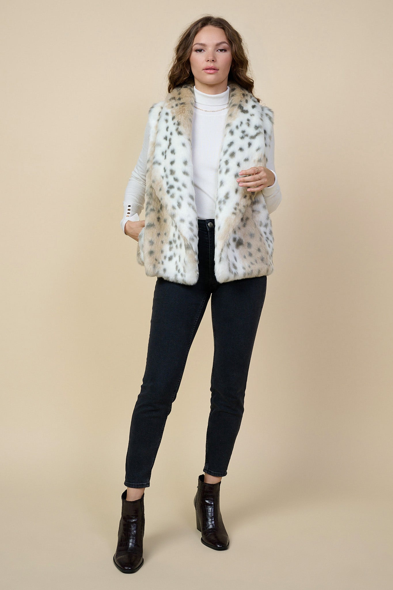 Leopard Faux Fur Vest – SKIES ARE BLUE
