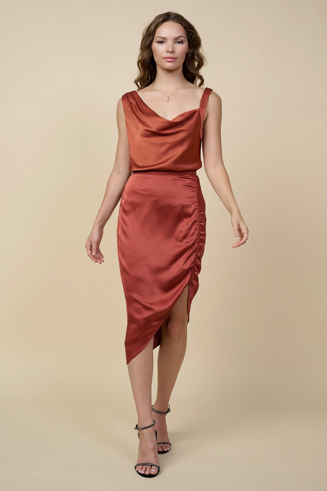 Satin hotsell skirt cocktail