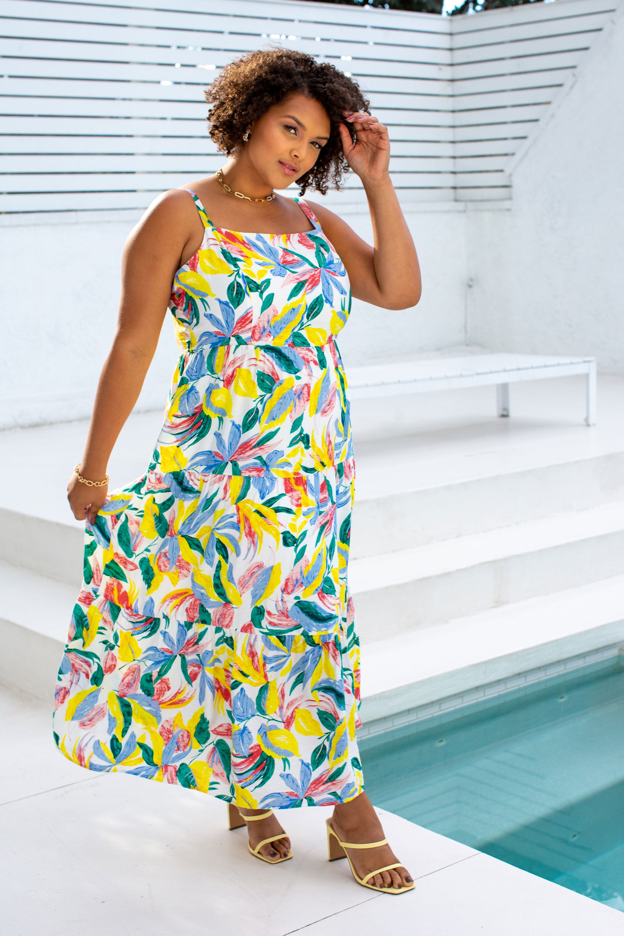 Tiered maxi 2024 dress plus size