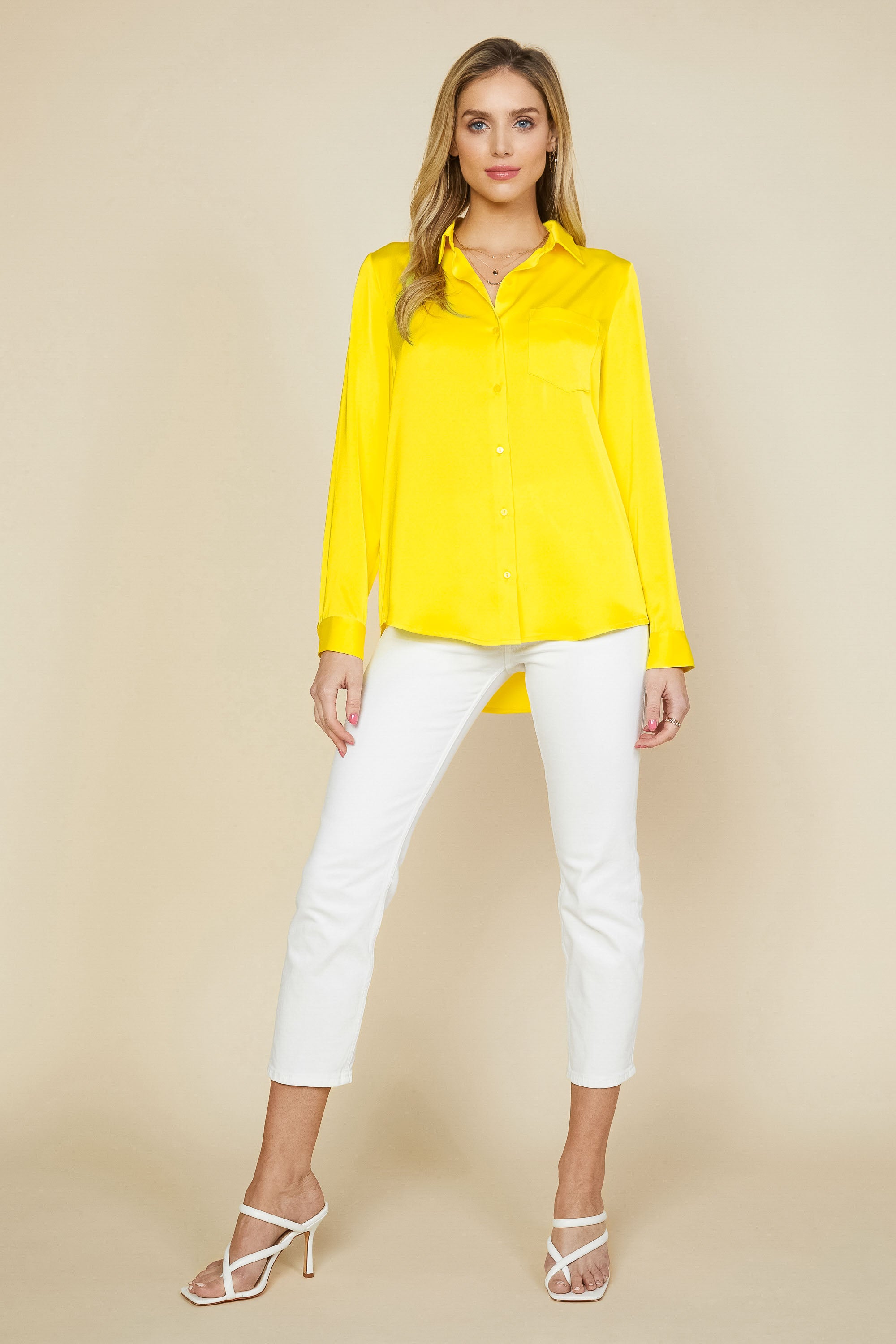 Lemon Yellow Slim-Fit Stretch Poplin Shirt | Ploumanac'h