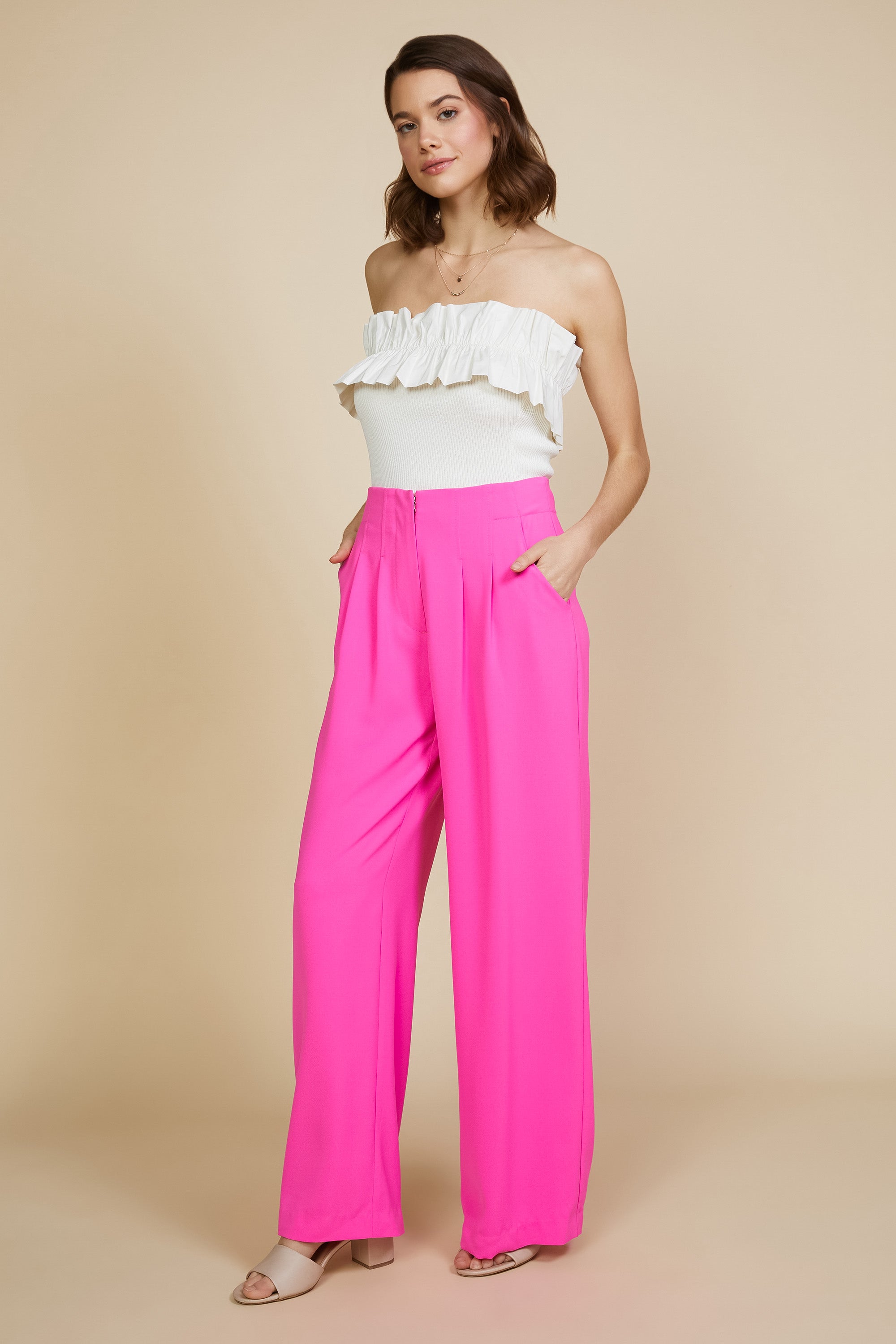 Pintuck Wide Pants – SKIES ARE BLUE