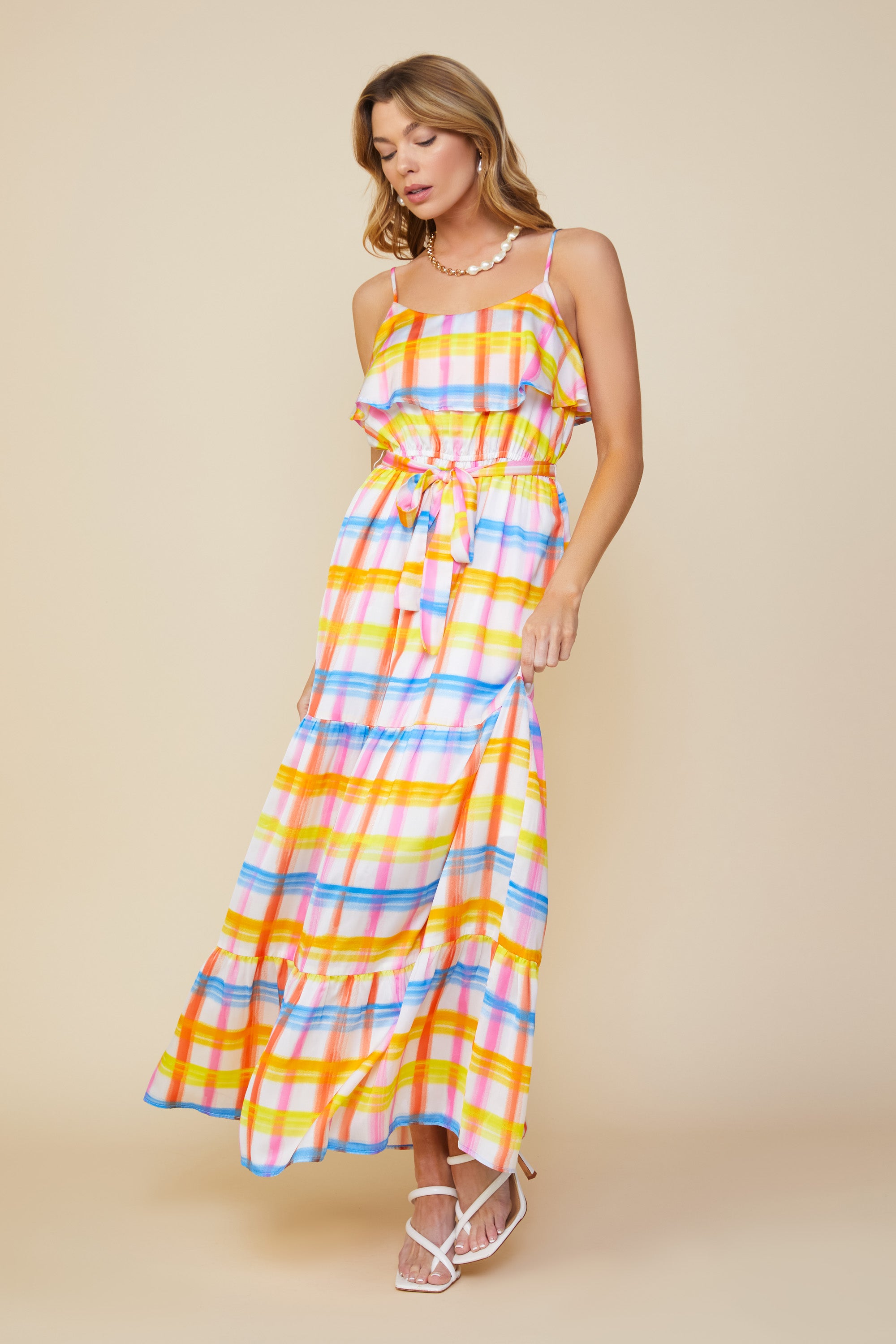 Multi Plaid Maxi Dress – SKIES ARE BLUE