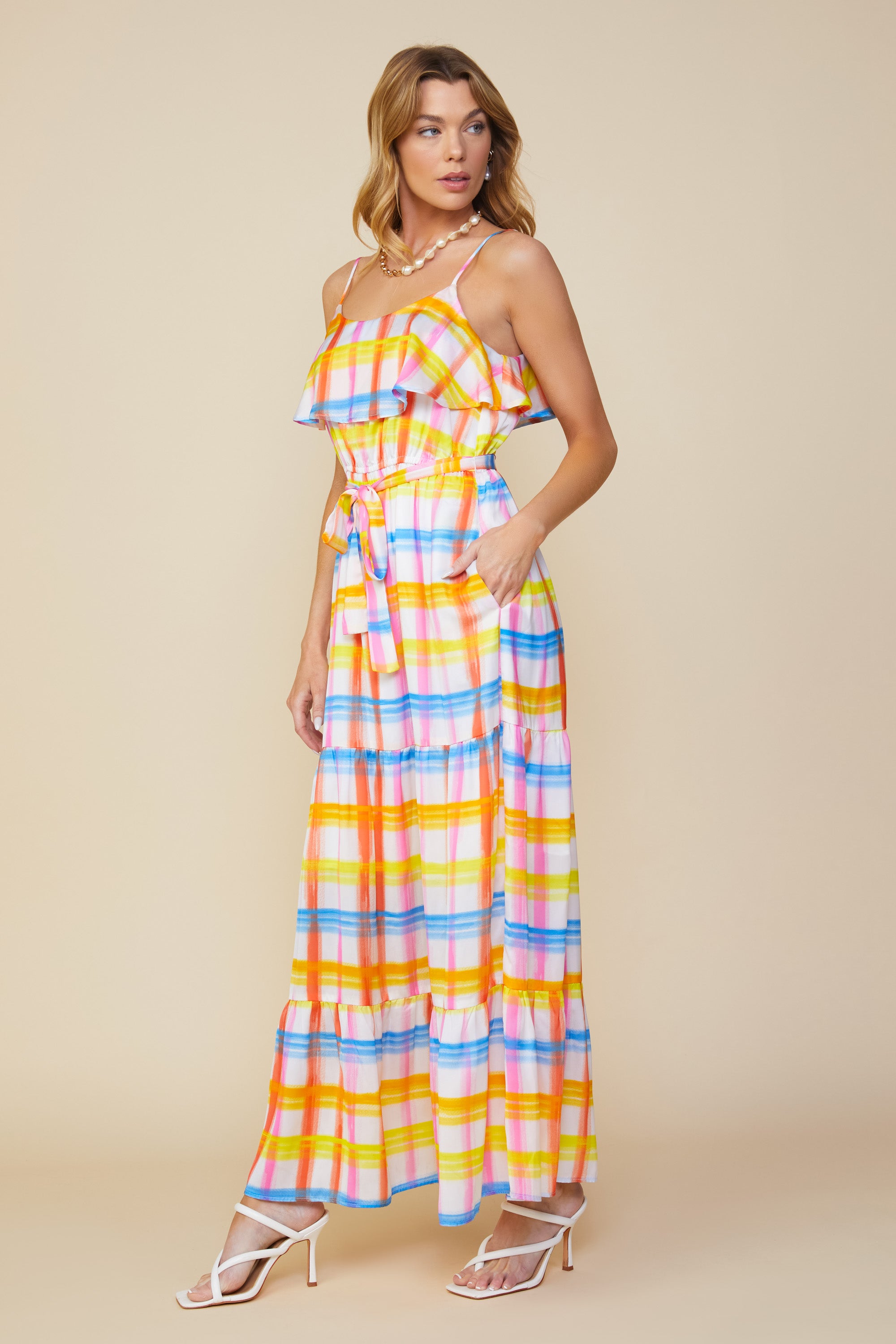 Multi Plaid Maxi Dress – SKIES ARE BLUE