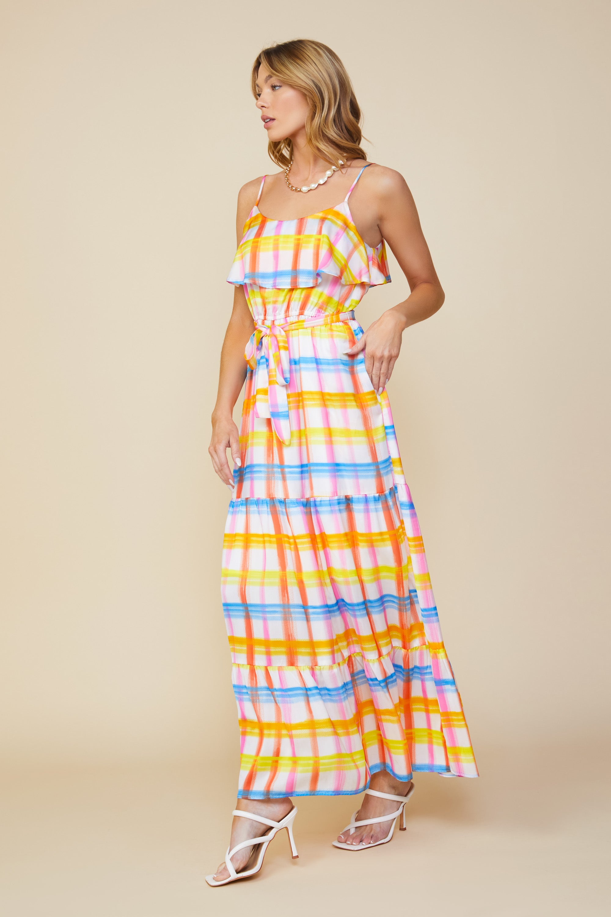 Multi Plaid Maxi Dress – SKIES ARE BLUE